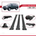 Toyota Land Cruiser 1998-2007 Arası ile Uyumlu FLY Model Ara Atkı Tavan Barı Siyah 3 Adet