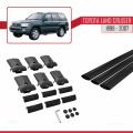 Toyota Land Cruiser 1998-2007 Arası ile Uyumlu FLY Model Ara Atkı Tavan Barı Siyah 3 Adet
