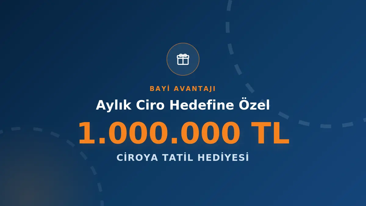 1.000.000 TL Ciroya Tatil Hediyesi