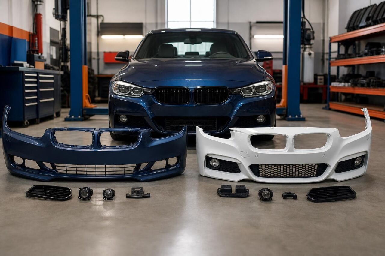 BMW F30 Ön Tamponunda Standart ve M Görünüm Parça Ayrımı