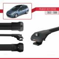 Peugeot 307 SW 2002-2008 Arası ile Uyumlu ACE-1 Ara Atkı Tavan Barı Siyah 2 Adet