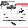 Mitsubishi Outlander 2 2007-2012 Arası ile Uyumlu BASIC Model Ara Atkı Tavan Barı Siyah 3 Adet