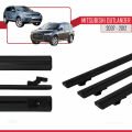 Mitsubishi Outlander 2 2007-2012 Arası ile Uyumlu BASIC Model Ara Atkı Tavan Barı Siyah 3 Adet