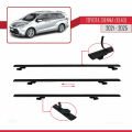 Toyota Sienna 4 (XL40) 2021 ve Sonrası ile Uyumlu BASIC Model Ara Atkı Tavan Barı Siyah 2 Adet