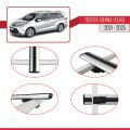 Toyota Sienna 4 (XL40) 2021 ve Sonrası ile Uyumlu BASIC Model Ara Atkı Tavan Barı Gri 2 Adet