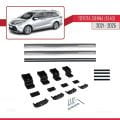 Toyota Sienna 4 (XL40) 2021 ve Sonrası ile Uyumlu BASIC Model Ara Atkı Tavan Barı Gri 2 Adet