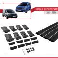 Renault Express 2021 ve Sonrası ile Uyumlu FLY Model Ara Atkı Tavan Barı Siyah 4 Adet