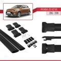 Hyundai i20 II Active 2015-2019 Arası ile Uyumlu FLY Model Ara Atkı Tavan Barı Siyah 2 Adet