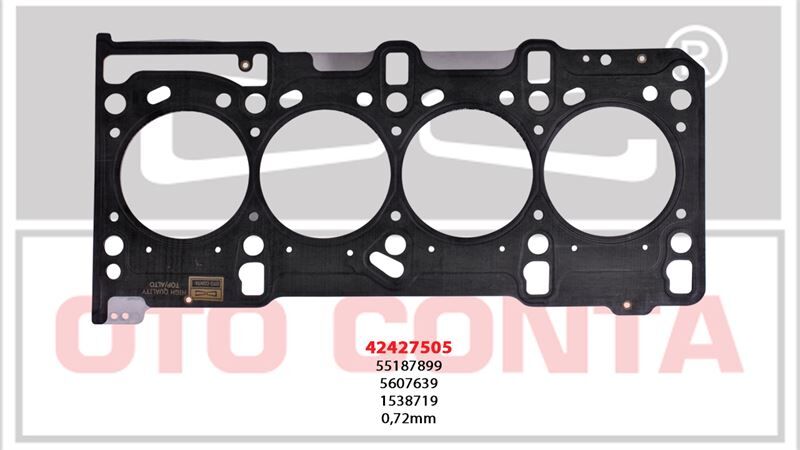 Silindir Kapak Contası 0.72mm Bipper Nemo Albea Doblo Egea Grande Punto Idea Linea Palio Punto Astra Corsa 1.3 Mjet Deliksiz