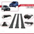 Renault Express 2021 ve Sonrası ile Uyumlu FLY Model Ara Atkı Tavan Barı Siyah 3 Adet