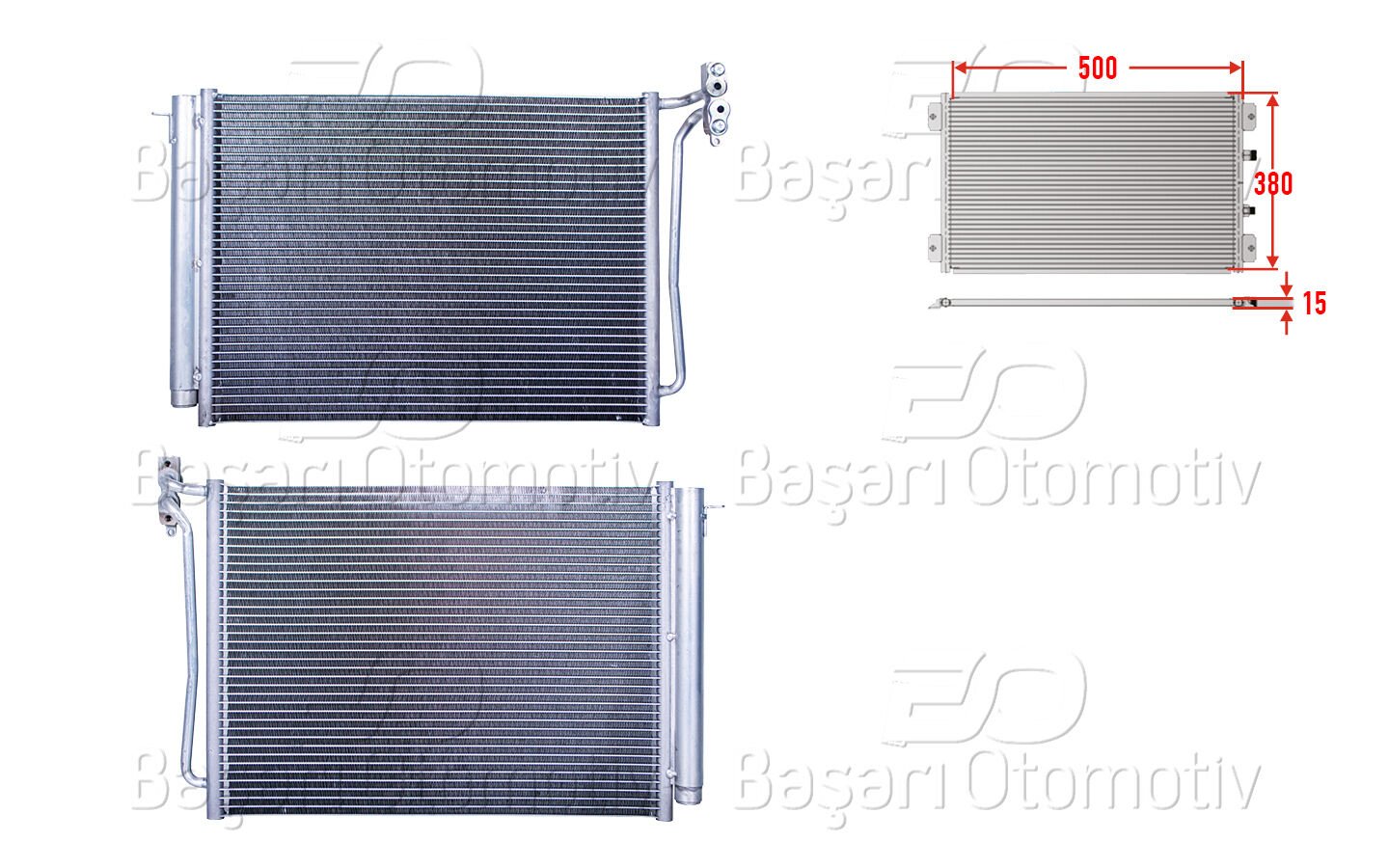 BMW X5 E53 M57 M57N M54 N62 M62 1998-2006 Klima Radyatörü 500X380X15