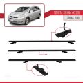 Toyota Sienna 2 (XL20) 2004-2010 Arası ile Uyumlu BASIC Model Ara Atkı Tavan Barı Siyah 2 Adet