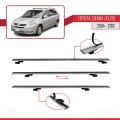 Toyota Sienna 2 (XL20) 2004-2010 Arası ile Uyumlu BASIC Model Ara Atkı Tavan Barı Gri 2 Adet