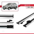 BMW X5 (E53) 2000-2006 Arası ile Uyumlu BASIC Model Ara Atkı Tavan Barı Gri 2 Adet