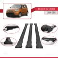 Kia Soul (AM) HB 2009-2013 Arası ile Uyumlu FLY Model Ara Atkı Tavan Barı Siyah 3 Adet