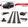Kia Sorento 2 (XM) 2010-2014 Arası ile Uyumlu FLY Model Ara Atkı Tavan Barı Siyah 3 Adet