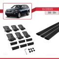 Kia Sorento 2 (XM) 2010-2014 Arası ile Uyumlu FLY Model Ara Atkı Tavan Barı Siyah 3 Adet