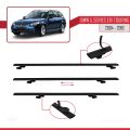 BMW 5 Serisi (E61) Touring 2004-2010 Arası ile Uyumlu BASIC Model Ara Atkı Tavan Barı Siyah 2 Adet