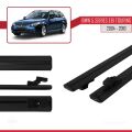 BMW 5 Serisi (E61) Touring 2004-2010 Arası ile Uyumlu BASIC Model Ara Atkı Tavan Barı Siyah 2 Adet