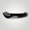 Mercedes W176 12-15 A45 Uyumlu Difüzör & Egzoz Seti (Parlak Siyah) - Silver Egzoz İle (AMG PAKET İÇİN)
