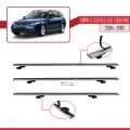 BMW 5 Serisi (E61) Touring 2004-2010 Arası ile Uyumlu BASIC Model Ara Atkı Tavan Barı Gri 2 Adet