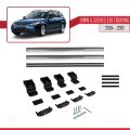BMW 5 Serisi (E61) Touring 2004-2010 Arası ile Uyumlu BASIC Model Ara Atkı Tavan Barı Gri 2 Adet
