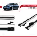 BMW 5 Serisi (E61) Touring 2004-2010 Arası ile Uyumlu BASIC Model Ara Atkı Tavan Barı Gri 2 Adet