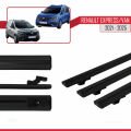 Renault Express 2021 ve Sonrası ile Uyumlu BASIC Model Ara Atkı Tavan Barı Siyah 3 Adet