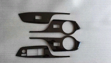 Toyota C-HR 2016-2019 Uyumlu Yedek Parça Kapı Kolçak Kaplama Siyah (Ayna Düğmeli Model)