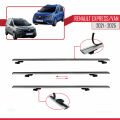 Renault Express 2021 ve Sonrası ile Uyumlu BASIC Model Ara Atkı Tavan Barı Gri 4 Adet