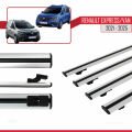 Renault Express 2021 ve Sonrası ile Uyumlu BASIC Model Ara Atkı Tavan Barı Gri 4 Adet