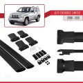 Jeep Cherokee 4 (KK) 2008-2013 Arası ile Uyumlu FLY Model Ara Atkı Tavan Barı Siyah 2 Adet