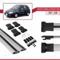 Toyota Corolla Spacio (E110) 1997-2001 Arası ile Uyumlu FLY Model Ara Atkı Tavan Barı Gri 2 Adet