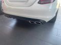 Mercedes W205 C63 Uyumlu Silver Difüzör & Egzoz Seti (Normal Sedan) - Silver Egzoz İle