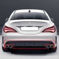 Mercedes W117 Cla 45 13-15 Uyumlu Difüzör & Egzoz Seti - Silver Egzoz İle