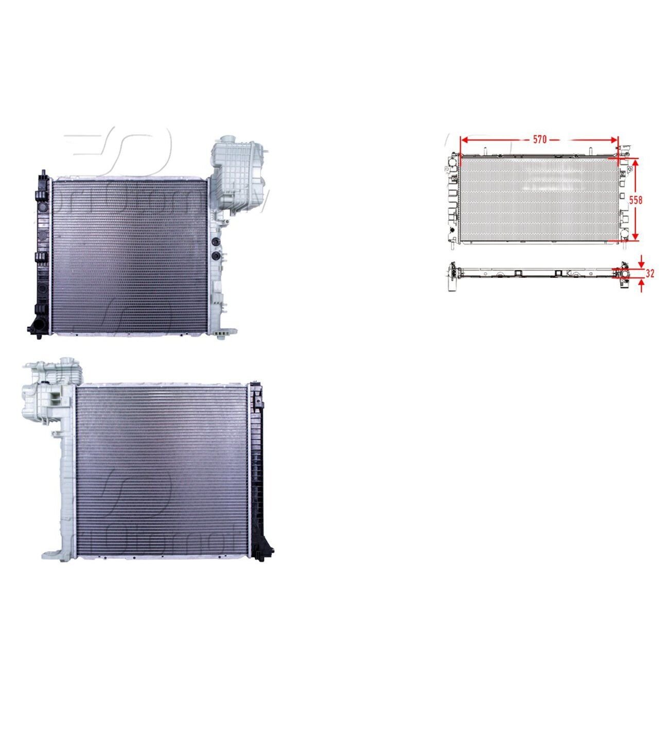 Su Radyatörü Brazıng Mt 570X558X32 Mercedes-Benz Benz V200 V200 Cdı V200 Cdı V220 Cdı V230 V230 Td Vıto 2.2 Cdı 2.3 D 2.2 Cdı 2.3 D 2.0 2.3 96  Sonrası
