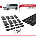 Mercedes EQV (W447) 2020 ve Sonrası ile Uyumlu FLY Model Ara Atkı Tavan Barı Siyah 4 Adet