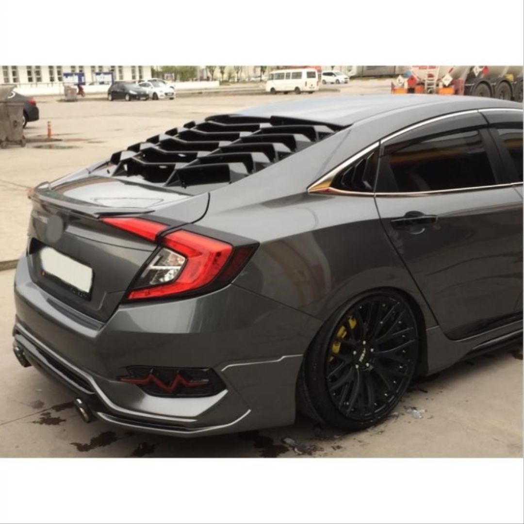 Honda Cıvıc Fc5 2016 -2020 Uyumlu Arka Cam Kaplama / Cam Vızoru - Boyasız