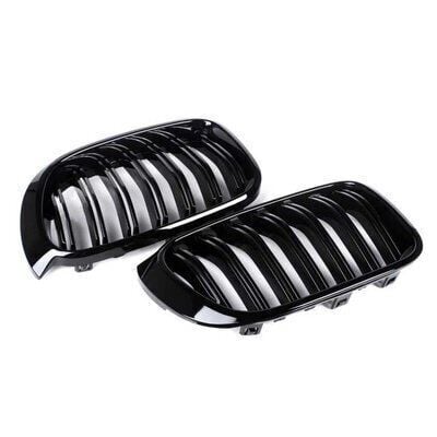 Bmw X3 F25 2014-2018 Uyumlu Yedek Parça M Çift Çizgi Böbrek Panjur Piano Black
