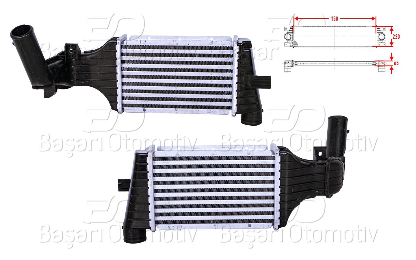 Opel Astra G 1998 ve Sonrası Uyumlu Turbo Radyatörü (Intercooler)