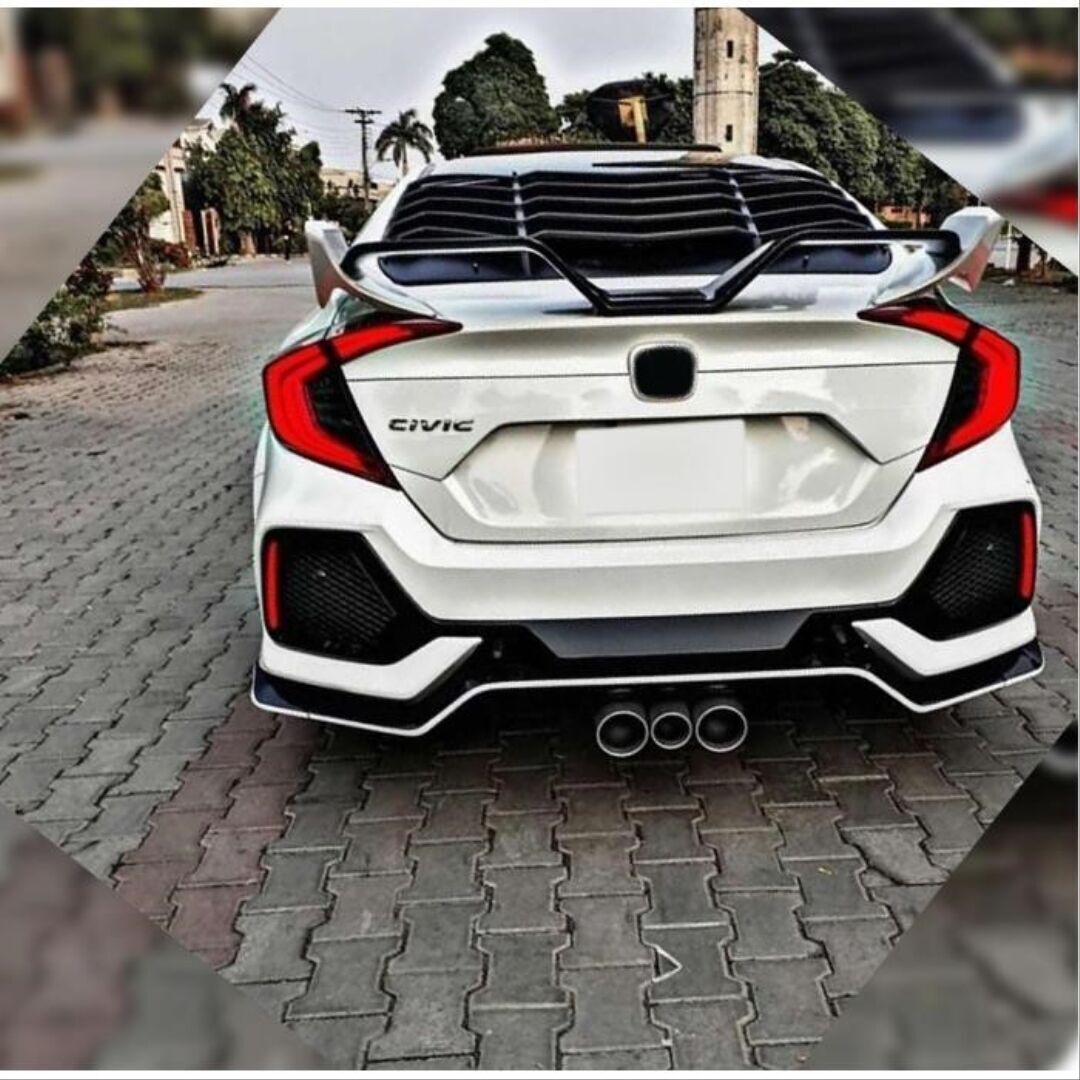 Honda Civic Uyumlu Yedek Parça FC5 2016-2020 İçin Uyumlu Bagaj Üstü Spoiler M Model