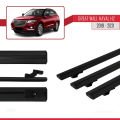 Great Wall Haval H2 2019-2021 Arası ile Uyumlu BASIC Model Ara Atkı Tavan Barı Siyah 3 Adet