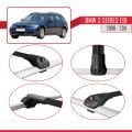 BMW 3 Series E91 Touring 2006-2011 Arası ile Uyumlu ACE-1 Ara Atkı Tavan Barı Siyah 2 Adet