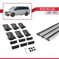 Mercedes EQV (W447) 2020 ve Sonrası ile Uyumlu FLY Model Ara Atkı Tavan Barı Gri 3 Adet