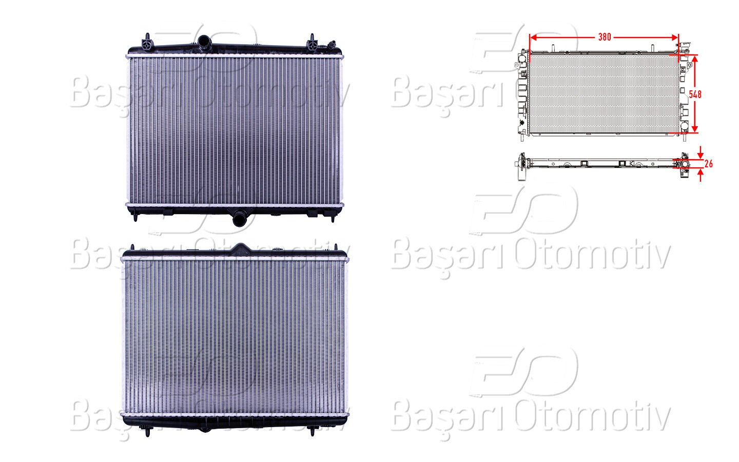 Peugeot 508 Citroen C5 1.6 HDI 2011 Sonrası Su Radyatörü