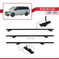 Mercedes EQV (W447) 2020 ve Sonrası ile Uyumlu BASIC Model Ara Atkı Tavan Barı Siyah 4 Adet