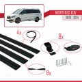 Mercedes EQV (W447) 2020 ve Sonrası ile Uyumlu BASIC Model Ara Atkı Tavan Barı Siyah 4 Adet
