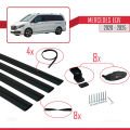 Mercedes EQV (W447) 2020 ve Sonrası ile Uyumlu BASIC Model Ara Atkı Tavan Barı Siyah 4 Adet