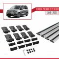 Toyota Proace City Verso 2019-2022 Arası ile Uyumlu FLY Model Ara Atkı Tavan Barı Gri 4 Adet