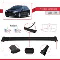 Peugeot 407 SW 2005-2011 Arası ile Uyumlu FLY Model Ara Atkı Tavan Barı Siyah 2 Adet